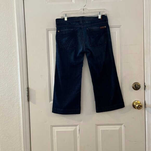 7 For All Man Kind Woman's Dojo Summer Denim Capri - Picture 4 of 8